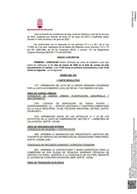 Aprobada la licencia de edificación de un futuro Tanatorio – Crematorio en Alcorcón